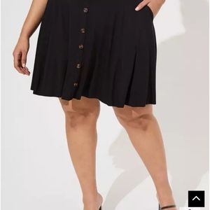 Torrid Super Soft Black Button-Up Skirt Size 2